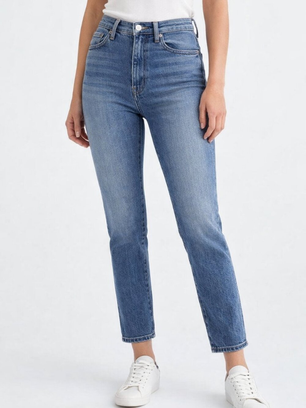 AGOLDE Nico High Rise Slim Ankle Jeans Button Fly Medium Wash Size 26